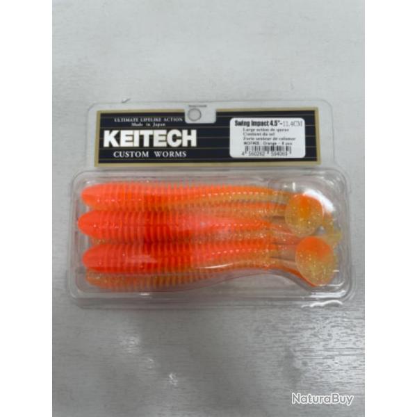 !! LEURRE KEITECH SWING IMPACT SLIM 4.5'� COL ORANGE