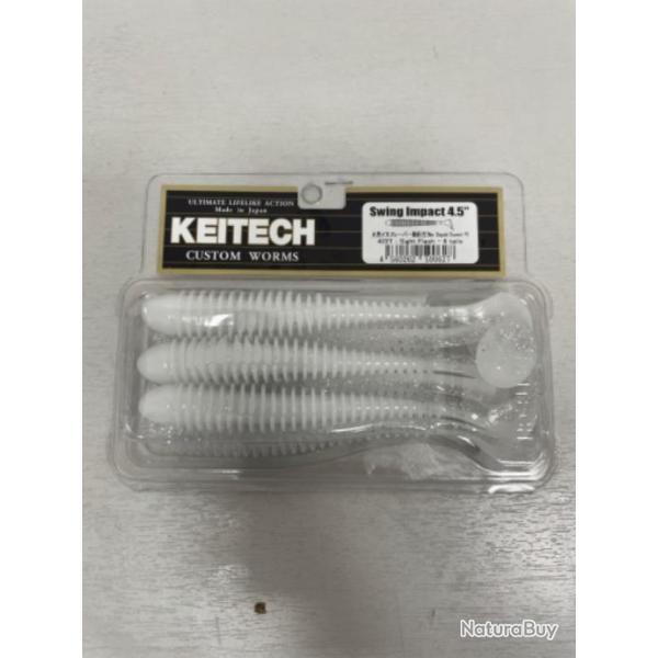 !! LEURRE KEITECH SWING IMPACT SLIM 4.5'� COL SIGHT FLASH