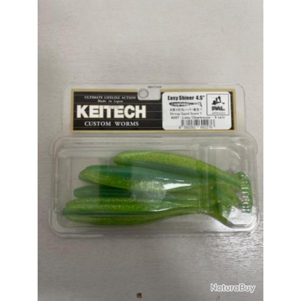 !! LEURRE KEITECH EASY SHINER 4.5'� COL LIME CHARTREUSE