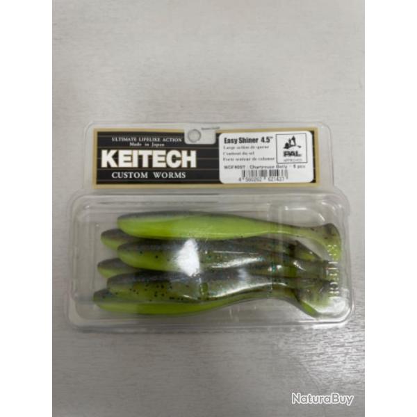!! LEURRE KEITECH EASY SHINER 4.5'� COL CHARTREUSE BELLY