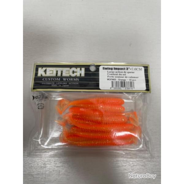 !! LEURRE KEITECH SWING IMPACT SLIM 3'� COL ORANGE