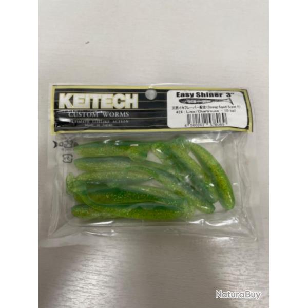 !! LEURRE KEITECH EASY SHINER 3'� COL LIME CHARTREUSE