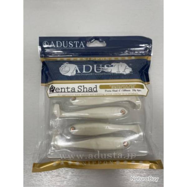 !! LEURRE ADUSTA PENTA SHAD 4'� COL WHITE