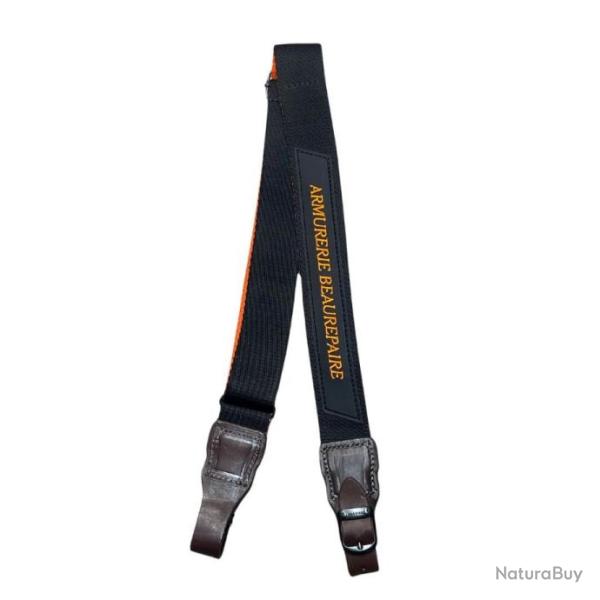 Bretelle carabine RISERVA brod�e Armurerie Beau Repaire noire