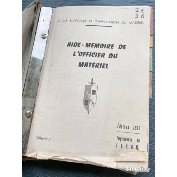 Aide-M�moire de l'officier du mat�riel, �dition 1965.