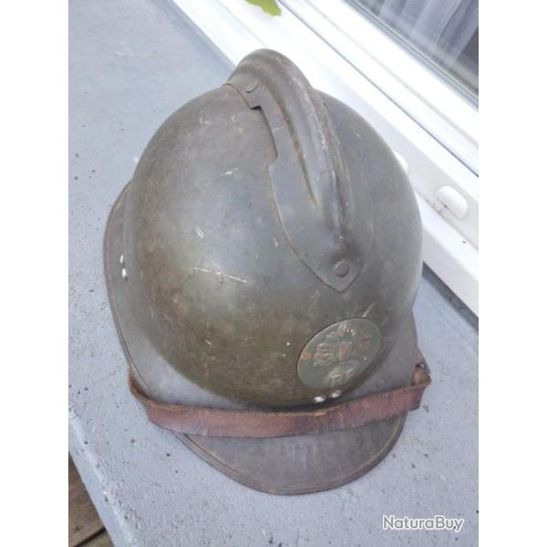 Casque franais Adrian WW2 original complet