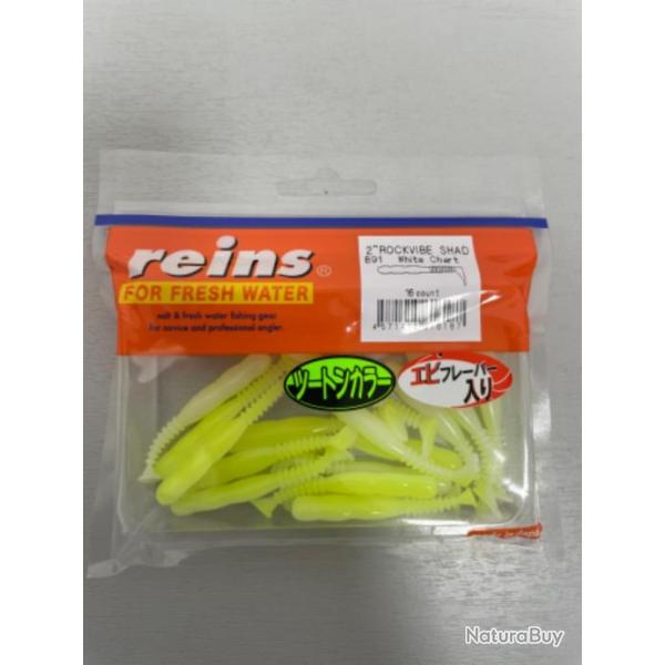 !! LEURRE REINS ROCKVIBE 2'� COL WHITE CHART
