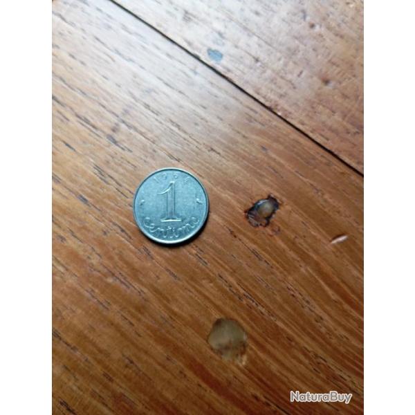 Rare pi�ce de 1 centime de franc de 1964