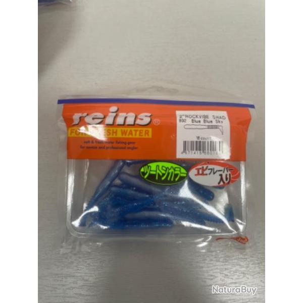 !! LEURRE REINS ROCKVIBE SHAD 3'� COL BLUE BLUE SKY