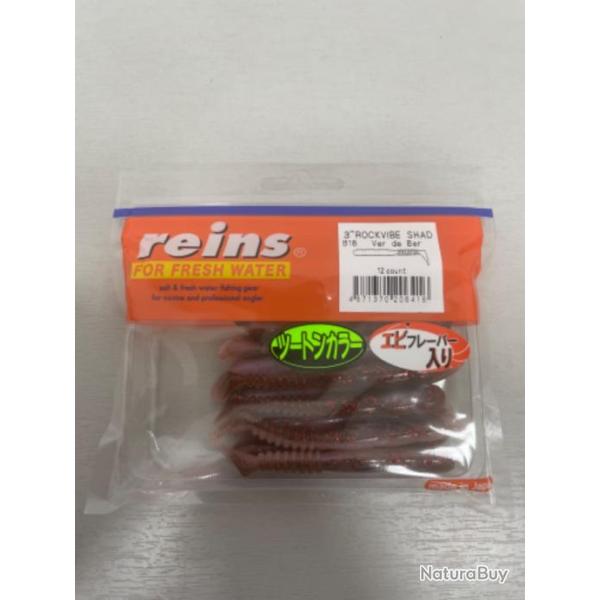 !! LEURRE REINS ROCKVIBE SHAD 3'� COL WATERMELON RED