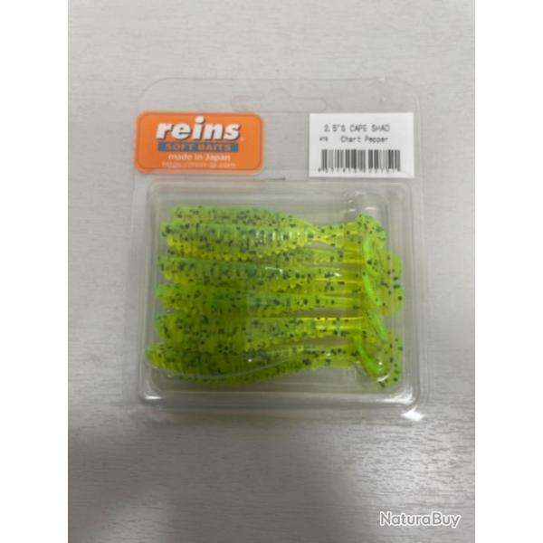 !! LEURRE REINS SCAPE SHAD 2.5'� COL CHART PEPPER