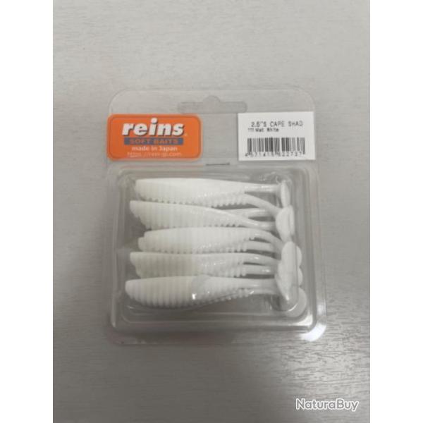 !! LEURRE REINS SCAPE SHAD 2.5'� COL MAT WHITE