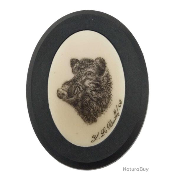 Calottes sanglier aspect ivoire ou argent Ivoire