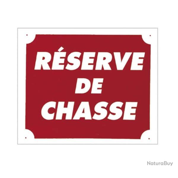 Panneau ''R�serve de chasse'' 30 x 25 cm Aluminium