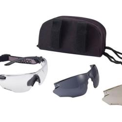 Lunettes BOLLE Combat Kit incolore avec deux &eacute;crans, harnais et housse LUNETTES COMBAT KIT BOLLE INC