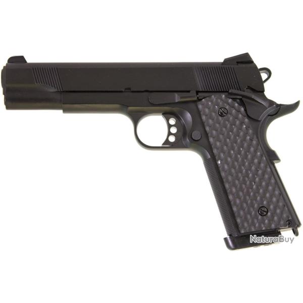 R�plique airsoft GBB 1911 MEU Raven full metal gaz noir 1,0J R�plique GBB 1911 MEU Raven full metal 