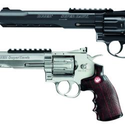 R&eacute;plique revolver Super Hawk 8 Pouces CO2 Revolver Silver