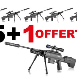 6 Carabines &agrave; air comprim&eacute; Black Ops sniper dont 1 offerte PACK DE 6 CARABINES BLACK OPS