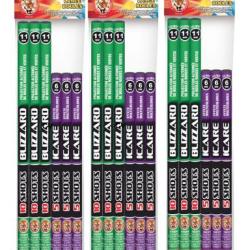 Lot de 3 sachet de 6 ARTIFICE MIX CHANDELLES 5 ET 10 BOULES