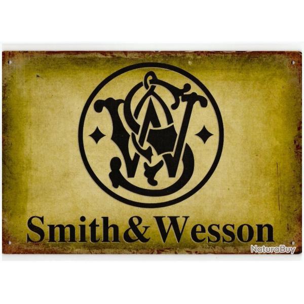 PLAQUE METAL Publicit� smith et Wesson