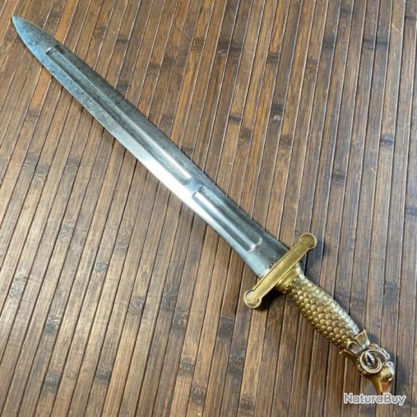 BEAU ET RARE GLAIVE GARDE NATIONAL  1816 MANUFACTURE ROYALE DE KLINGENTHAL � T�TE DE B�LIER