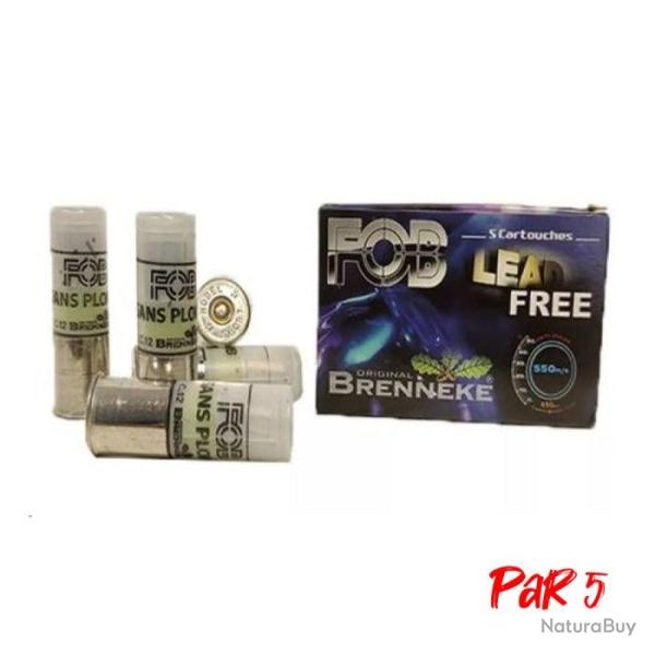Balles FOB Brenneke sans plombs - 14 g / Par 5 / 20/70