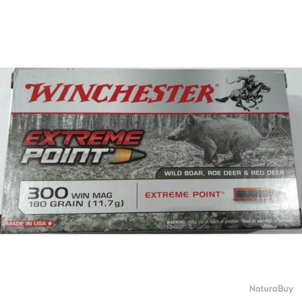 OFFRE 300WM EXT POINT 180 GR Cartouche � balle Winchester 300wm Extreme Point 180GR LIV GRATIS