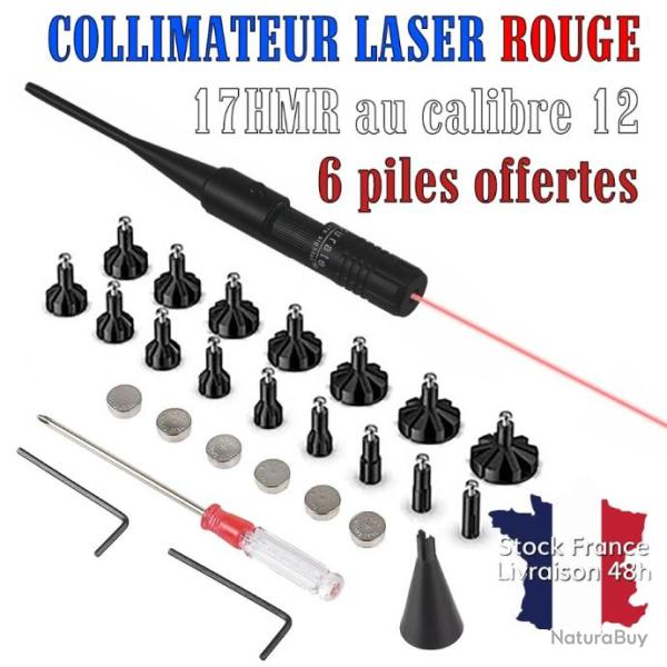Collimateur Laser Bore Sighter du calibre 17 � 12 avec cone - Envoi rapide depuis la France