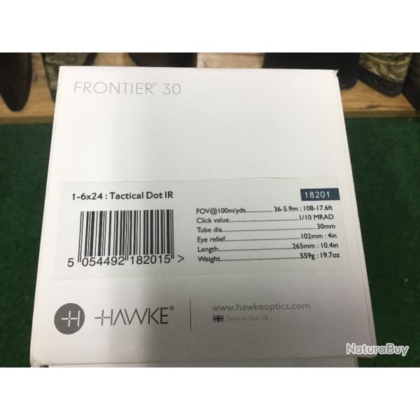 Lunette Hawke Frontier 30 1-6x24 Tactical dot IR