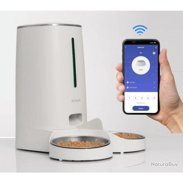 Distributeur Automatique de Nourriture 4L Chat Chien - Animaux de Compagnie LIVRAISON OFFERTE