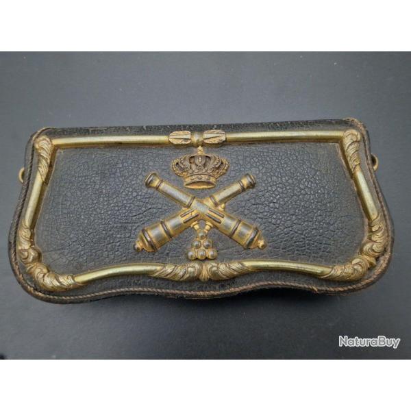 GIBERNE CARTOUCHIERE OFFICIER ARTILLERIE ESPAGNE XIX� Tr�s bon XIX eme Espagne