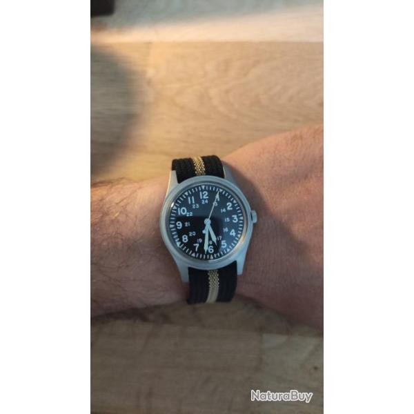 Montre militaire field watch type Hamilton H3, Benrus �poque Vietnam