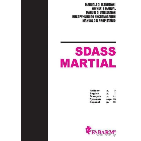 notice + �clat� fusil FABARM SDASS MARTIAL (envoi par mail) - VENDU PAR JEPERCUTE (m2005)