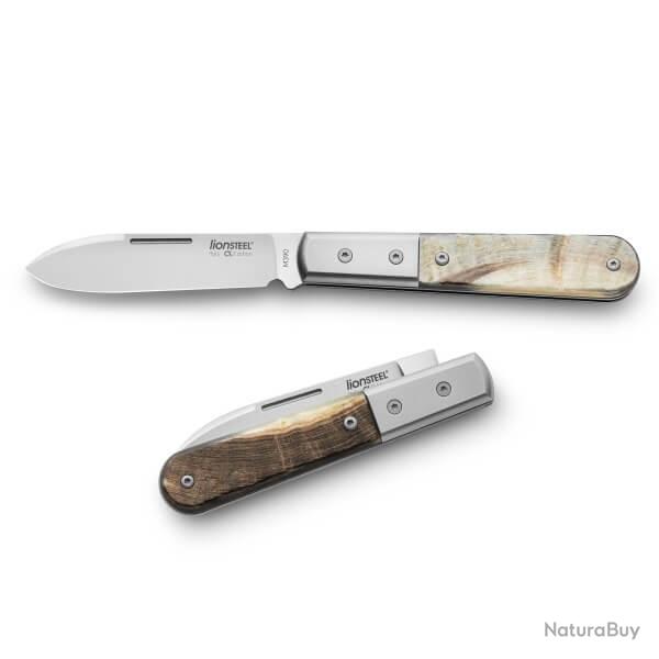 CK0111.RM Couteau pliant Lionsteel "Roundhead Barlow" corne de b�lier