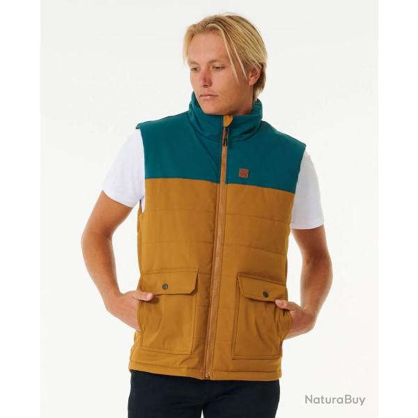 Doudoune Sans Manche Chaude D�perlante Anti Series Ridge Vest Rip Curl Camel