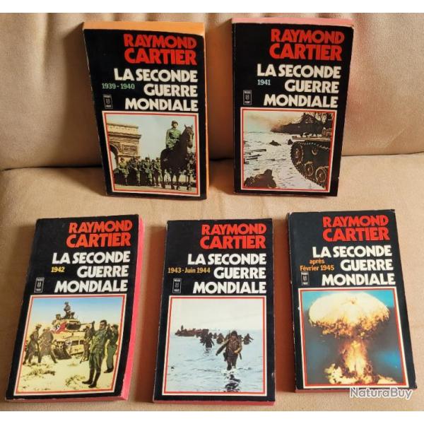 Raymond CARTIER - La Seconde Guerre Mondiale  (5 volumes) - Presses Pocket