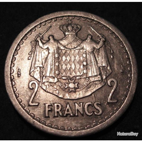Monaco  2 Franc  LOUIS II  prince de Monaco
