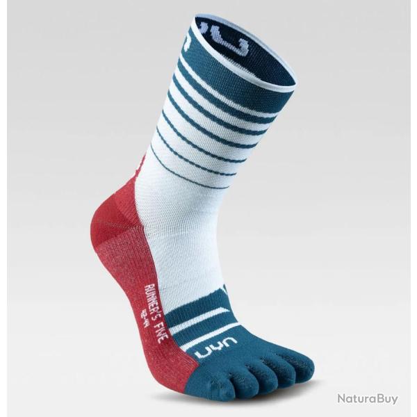 Chaussette de Course Cinq Doigts Homme UYN "RUNNER'S FIVE" 42 - 44 Blanc