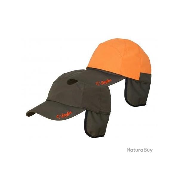 Casquette Imperm�able Et R�versible A Oreilles Vert/Orange - BENISPORT