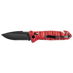 COUTEAU CAC MIXTE TOXIFIE 4 FONCTIONS ROUGE LAME 85MM