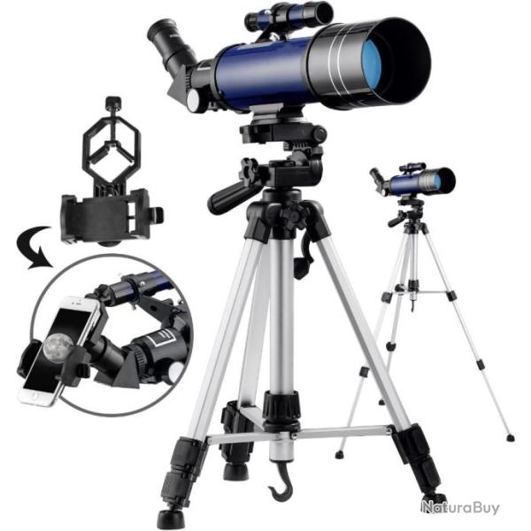 T�lescope Astronomique 400/70MM Pro, Optiques en Verre Enti�rement Trait�es avec Tr�pied R�glable