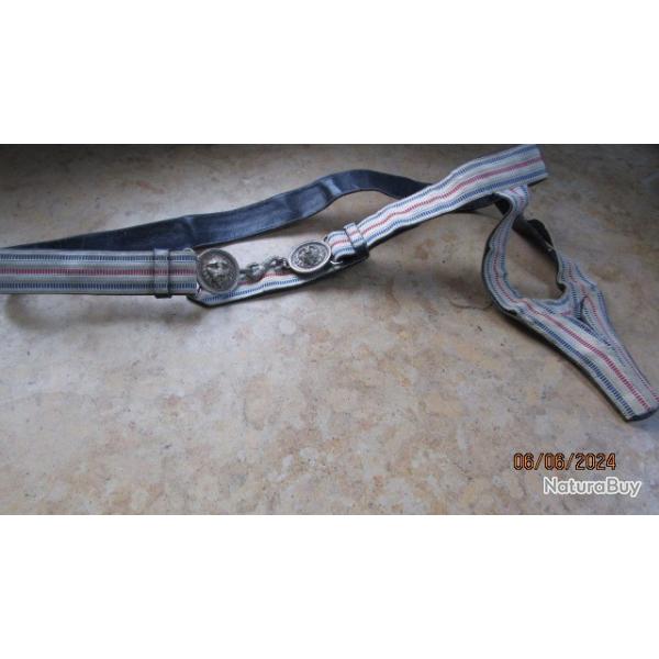 ceinturon officier cavalerie t�te au lion argent porte �p�e second empire III� r�publiq FR tricolore