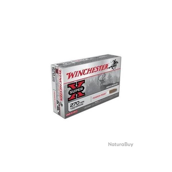 lot de 40 Balles calibre 270 WIN WINCHESTER POWER POINT 150GR