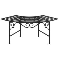 Banc de jardin meuble de patio d'ext&eacute;rieur terrasse tour d'arbre 113 cm noir acier 02_0011844