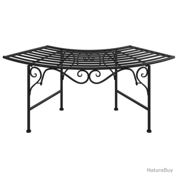 Banc de jardin meuble de patio d'ext�rieur terrasse tour d'arbre 113 cm noir acier 02_0011844
