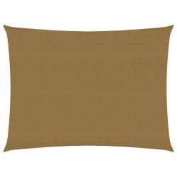 Voile toile d'ombrage parasol 160 g/m&sup2; taupe 2,5 x 4 m PEHD 02_0009298