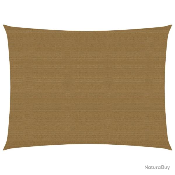 Voile toile d'ombrage parasol 160 g/m� taupe 2,5 x 4 m PEHD 02_0009298