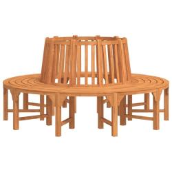 Banc de jardin meuble de patio d'ext&eacute;rieur terrasse de tour d'arbre rond diam&egrave;tre 208 cm bois massi