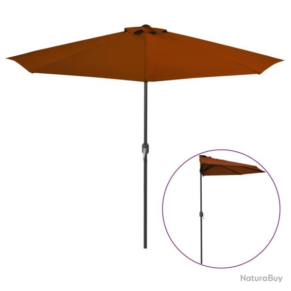 Parasol de balcon et m�t en aluminium terre cuite 300 x 150 x 253 cm 02_0008313