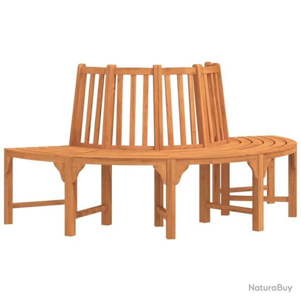 Banc de jardin meuble de patio d'ext�rieur terrasse demi-circulaire tour d'arbre �208cm bois massif